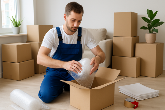 Professionelles Verpacken für den Umzug in Düsseldorf
